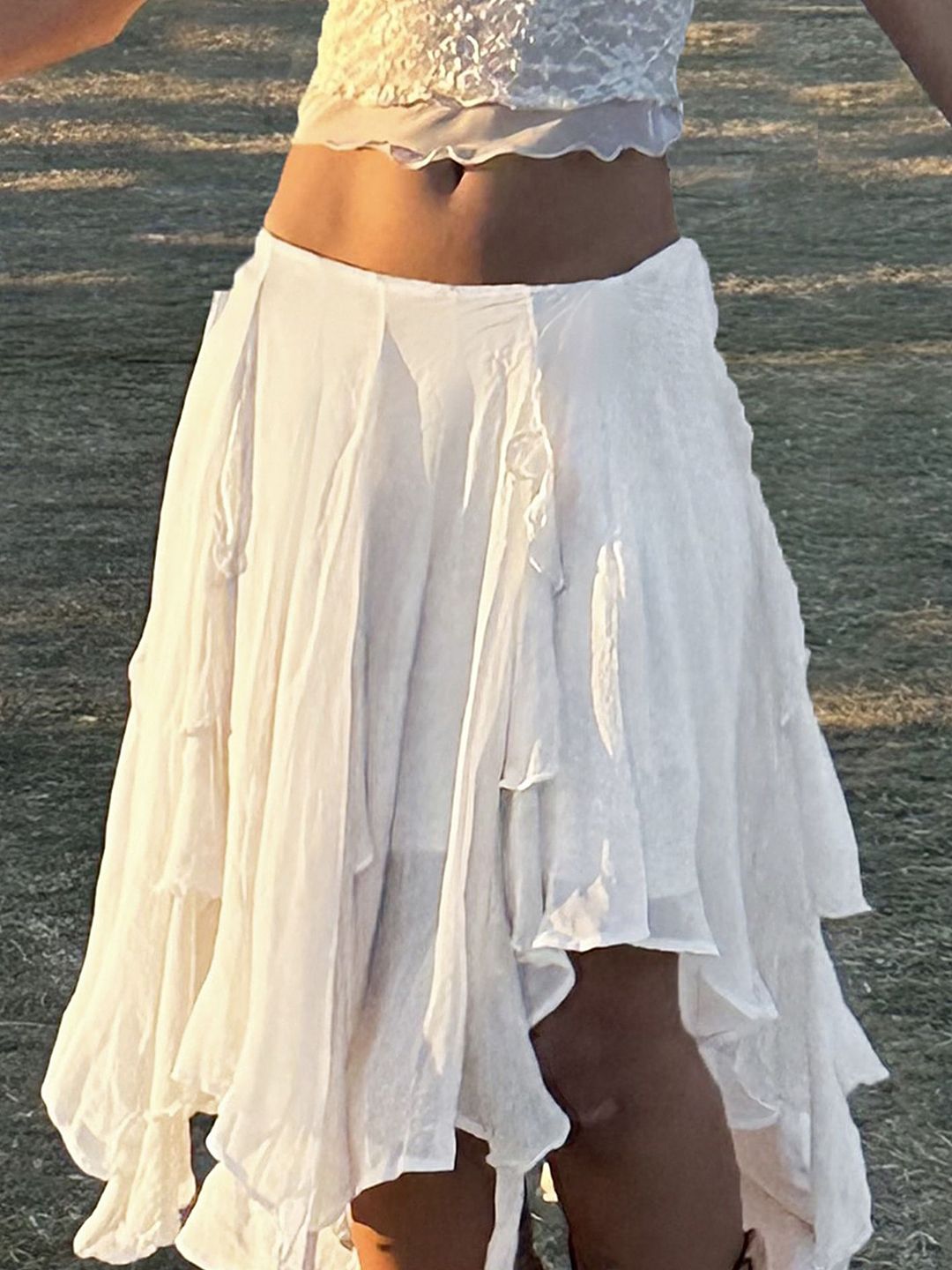 Buy LULU & SKY Asymmetrical Midi Skirt - Skirts for Women 35538898