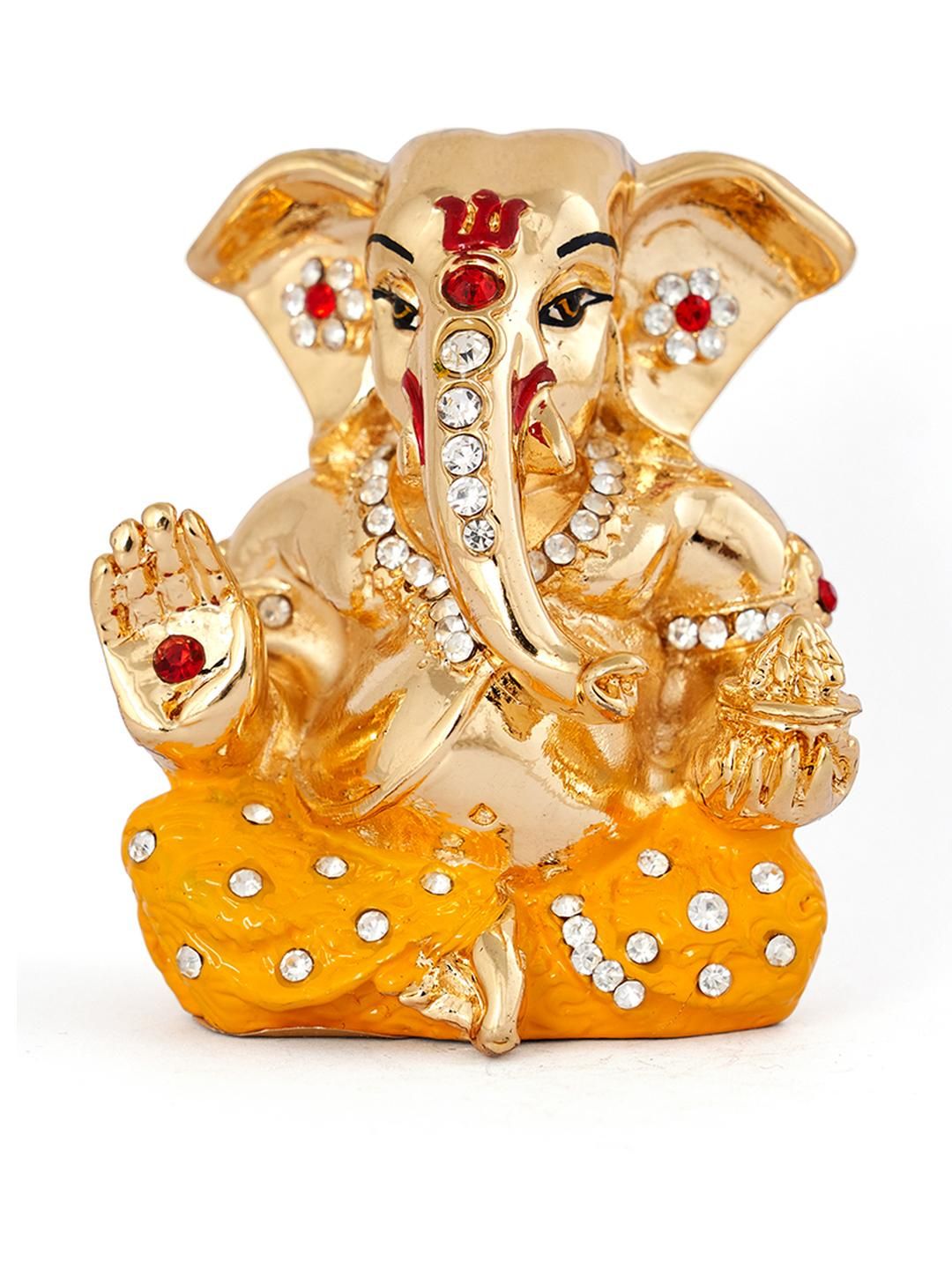 Kulin Resin God Appu Ganesh with Yellow Embellished Dhoti