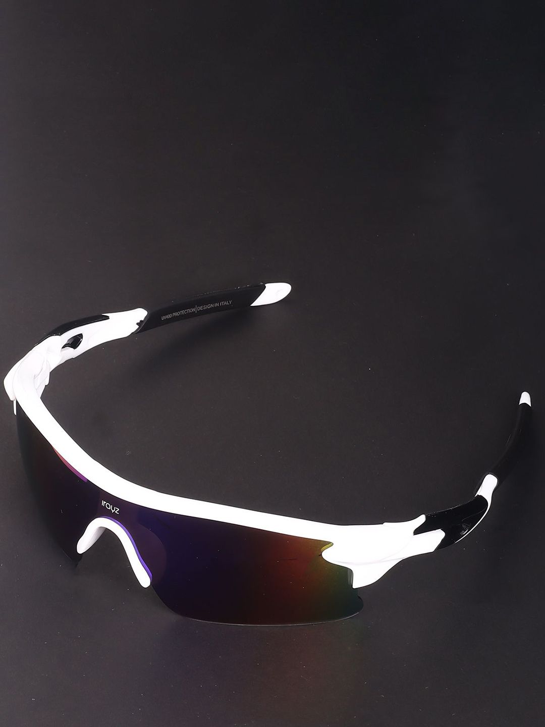Buy Irayz Men Mirrored Lens & Red Sports Sunglasses with
