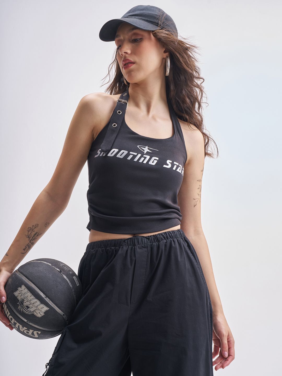 Buy Street By Tokyo Talkies Women Printed Halter Neck Fitted Crop