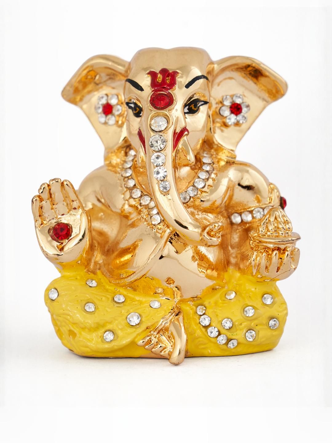 Kulin Resin God Appu Ganesh with Yellow Embellished Dhoti