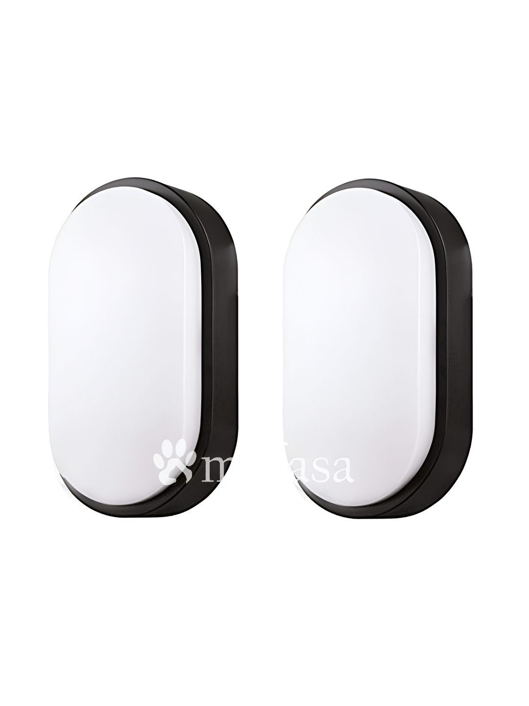 Mufasa Black & White 2 Pieces Textured Spherical Shaped Aluminium Wall Lamps
