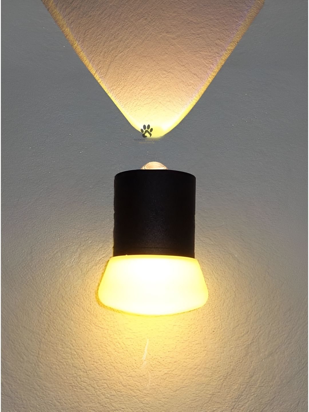 Mufasa Black & White Textured Cylinder Shaped Aluminium Wall Lamp