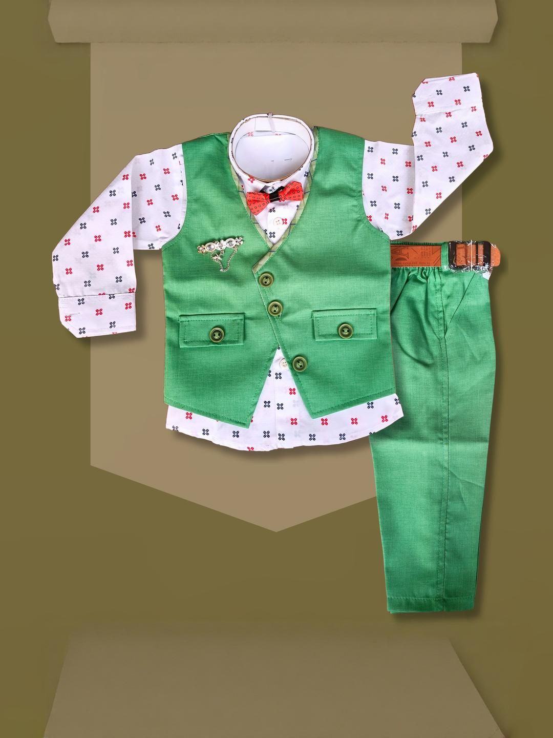 Qutie Ninja Boys Cotton Blend Suits