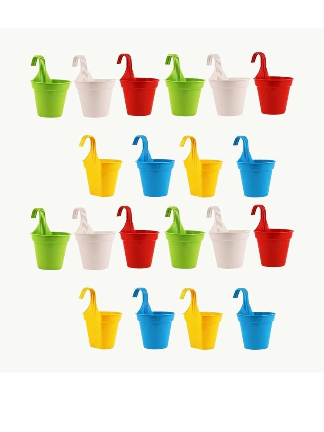 Go Hooked Small Hook Railing Planter Hanging Pots for Plant