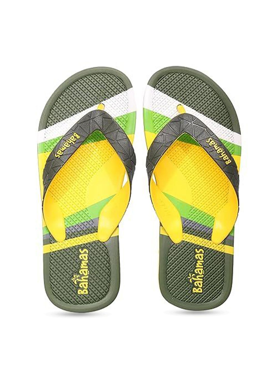 Bahamas Men Colourblocked Rubber Thong Flip-Flops