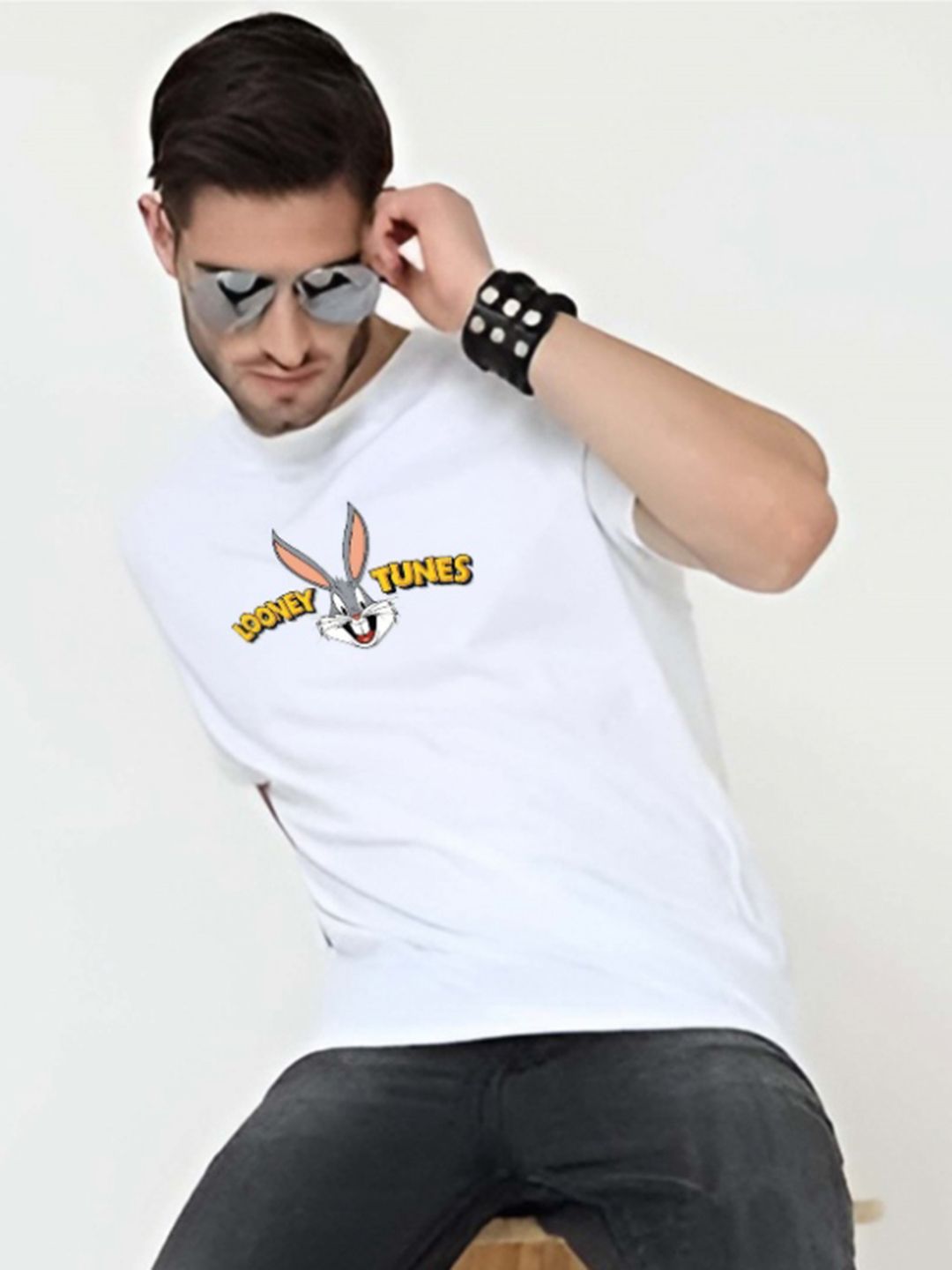 KAIDO Graphic Printed Round Neck Cotton T-shirt
