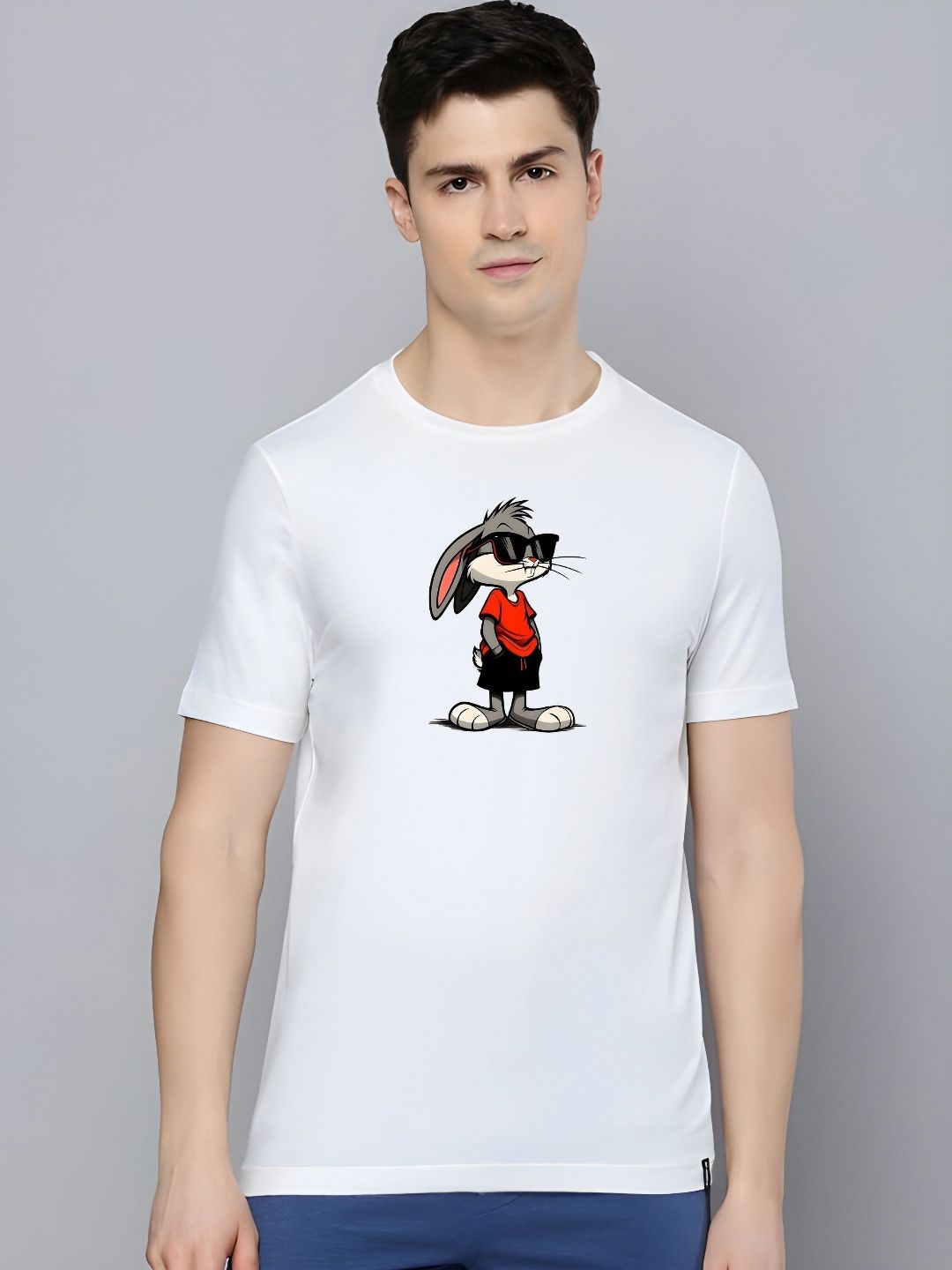 KAIDO Graphic Printed Round Neck Cotton T-shirt