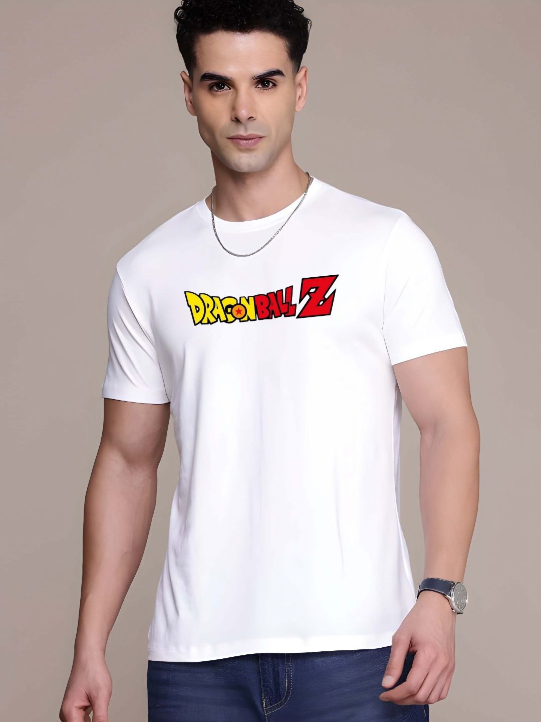 KAIDO Graphic Printed Round Neck Cotton T-shirt