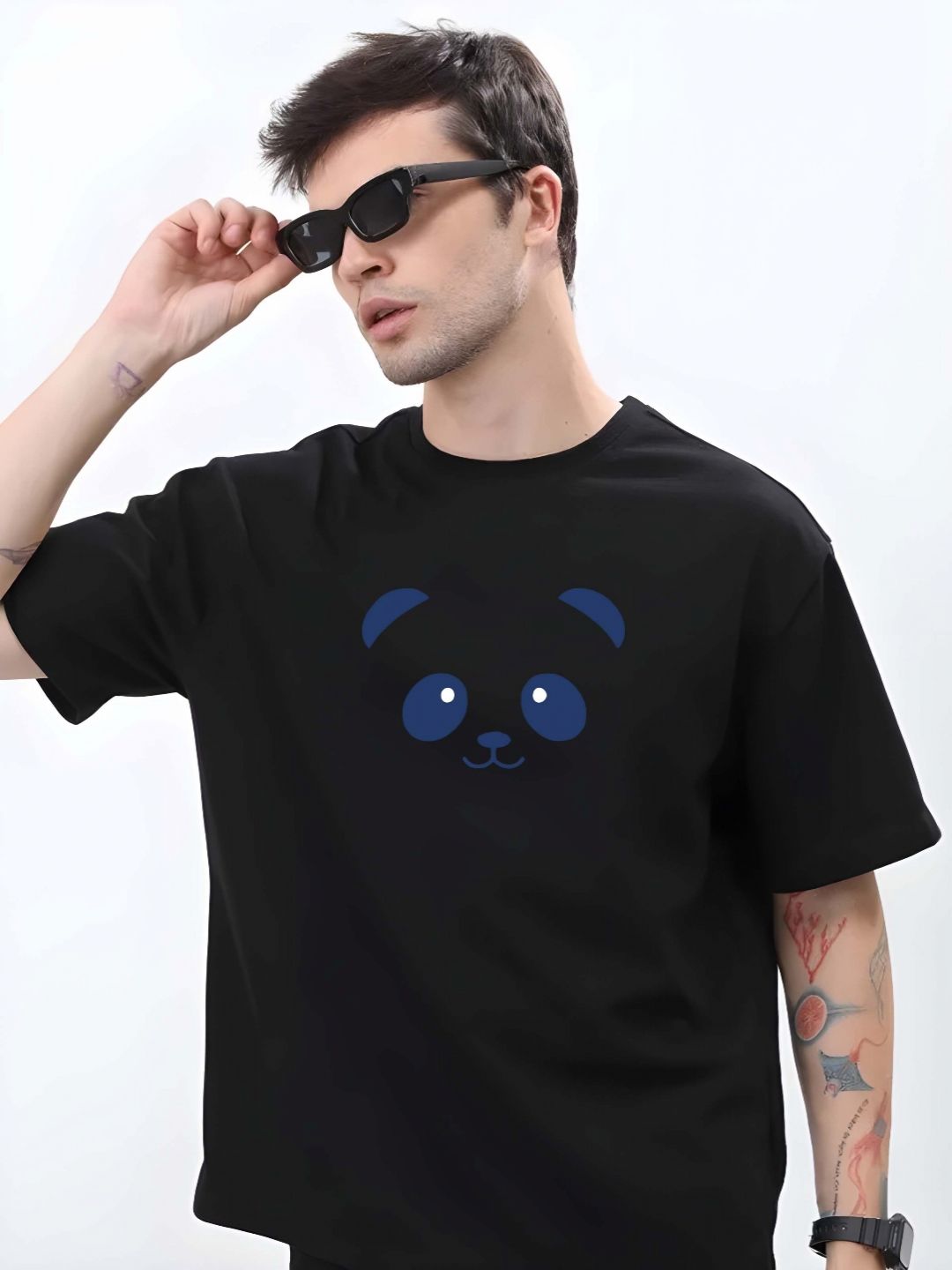 KAIDO Graphic Printed Drop-Shoulder Sleeves Oversized Cotton T-shirt