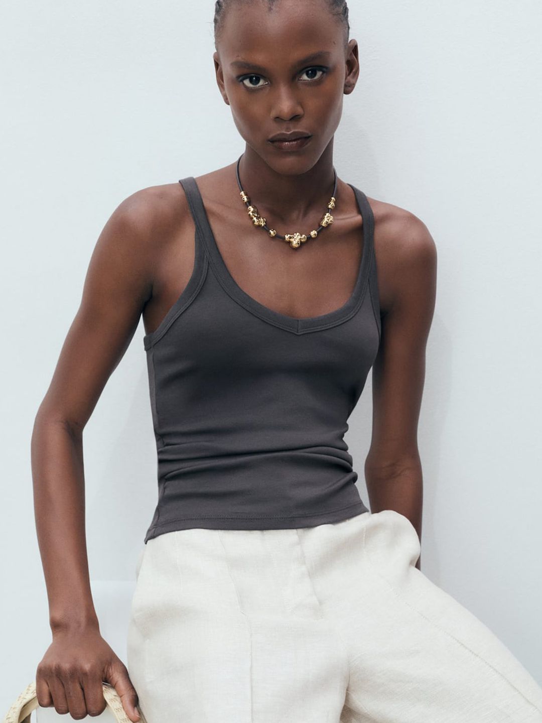 Minimal Combined Beaded Necklace