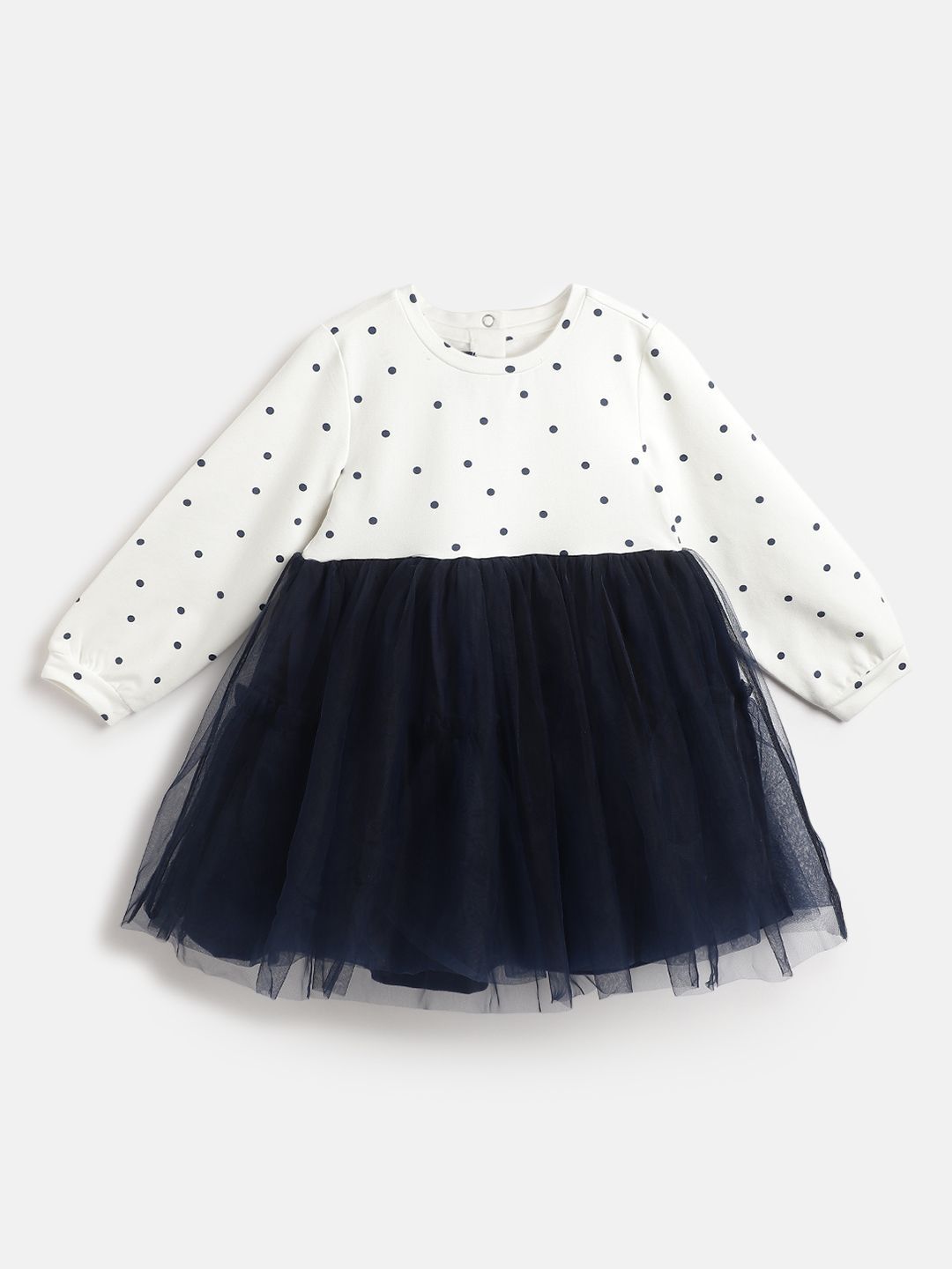 Chicco Girls Polka Dot Print A-Line Dress