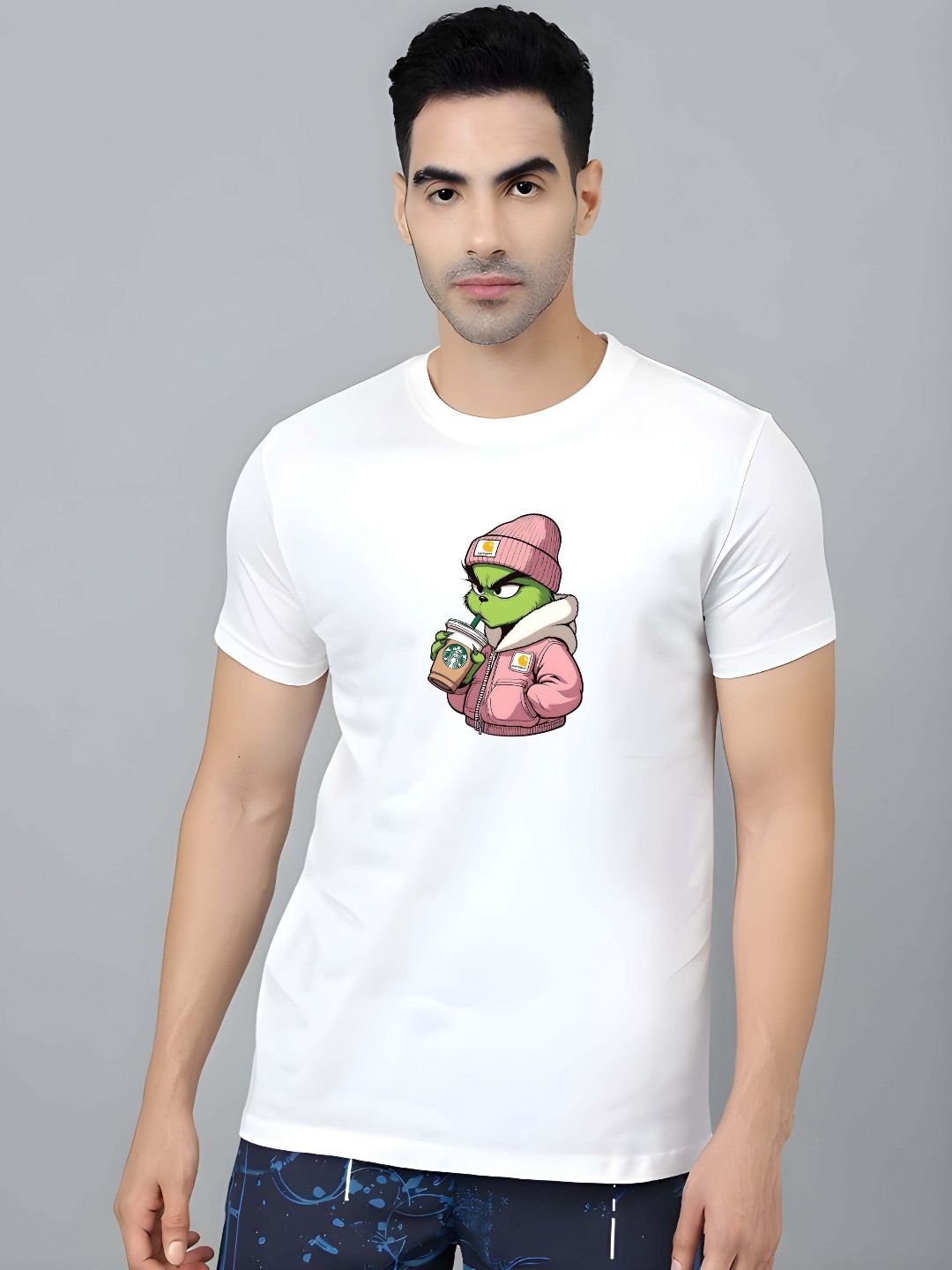 KAIDO Graphic Printed Round Neck Cotton T-shirt