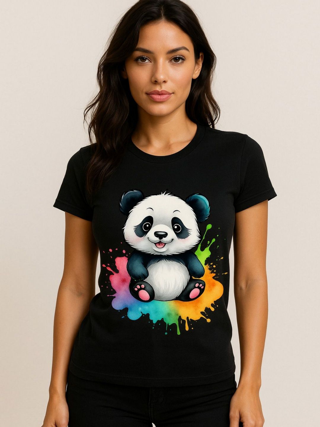 Anikmart Unisex Kung Fu Panda Dri-FIT Graphic Printed Round Neck Cotton T-shirt