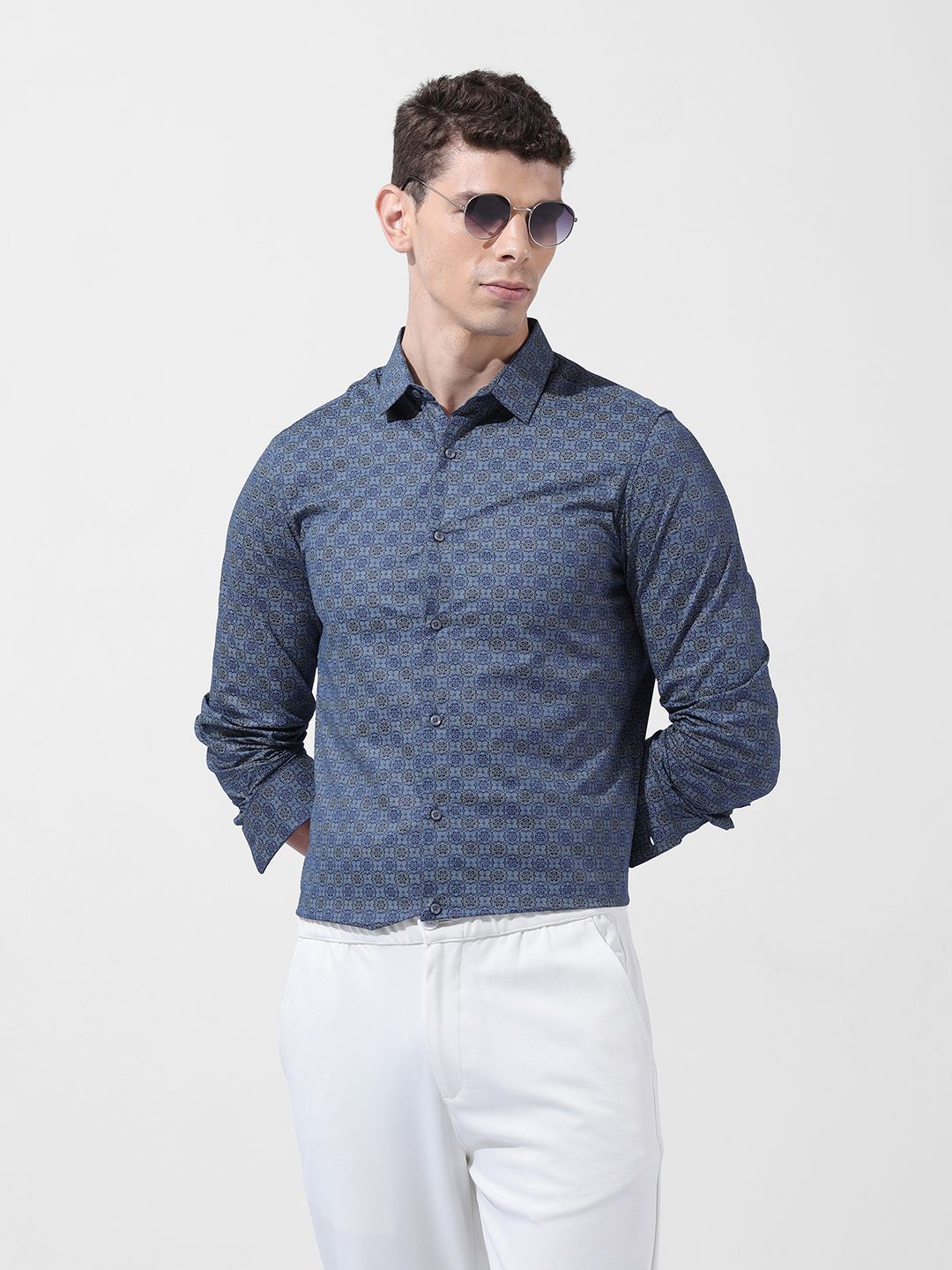 The Indian Garage Co Floral Printed Slim Fit Casual Shirt