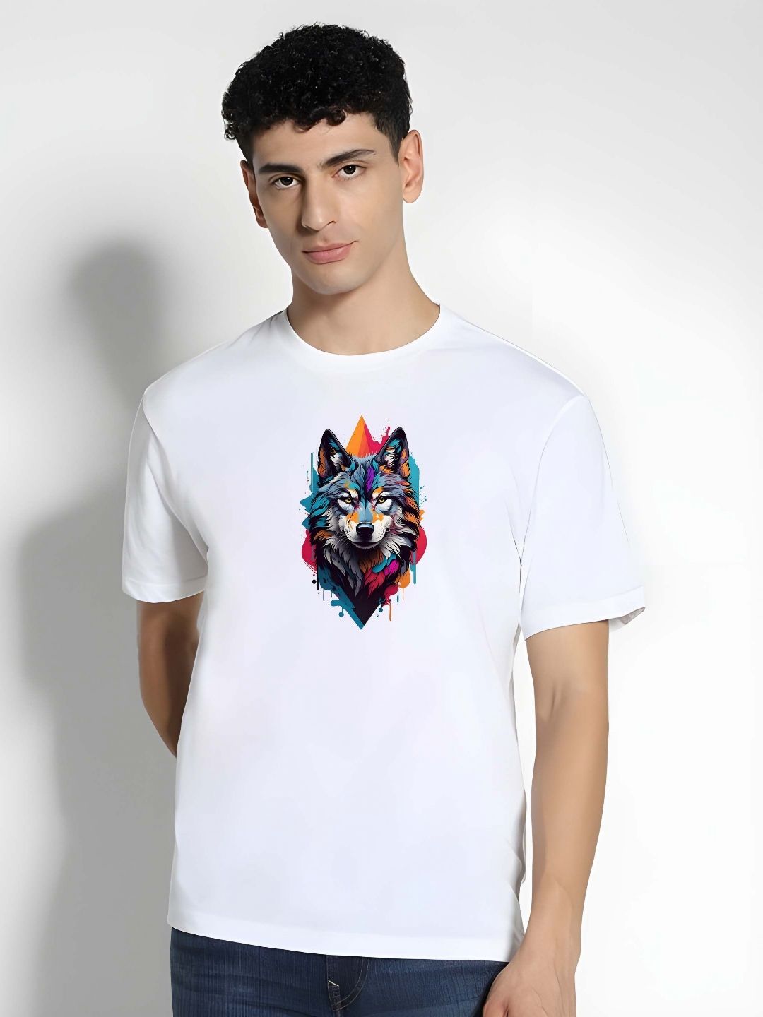 KAIDO Graphic Printed Round Neck Cotton T-shirt