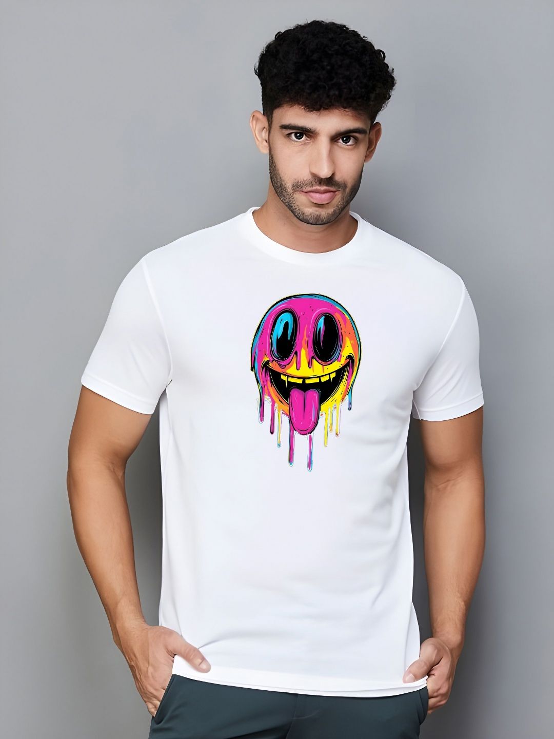 KAIDO Graphic Printed Round Neck Cotton T-shirt