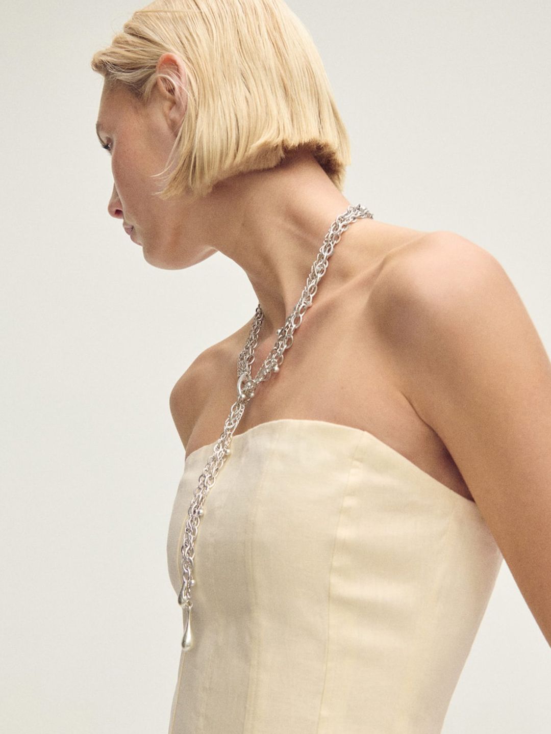 Combined Statement Layered Chain with Pendant