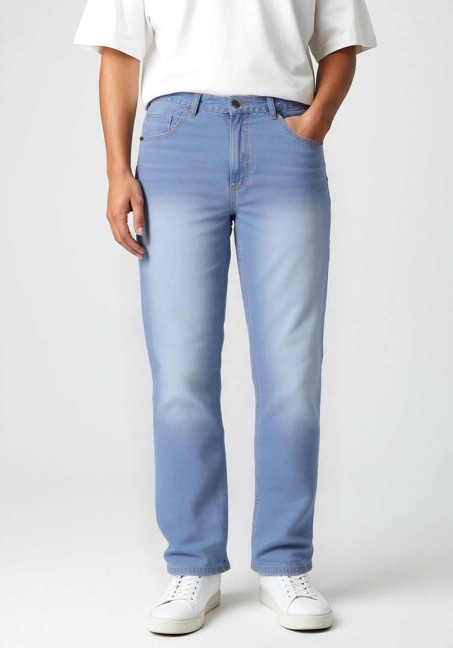 glitchez Men Faded Regular Fit Jeans