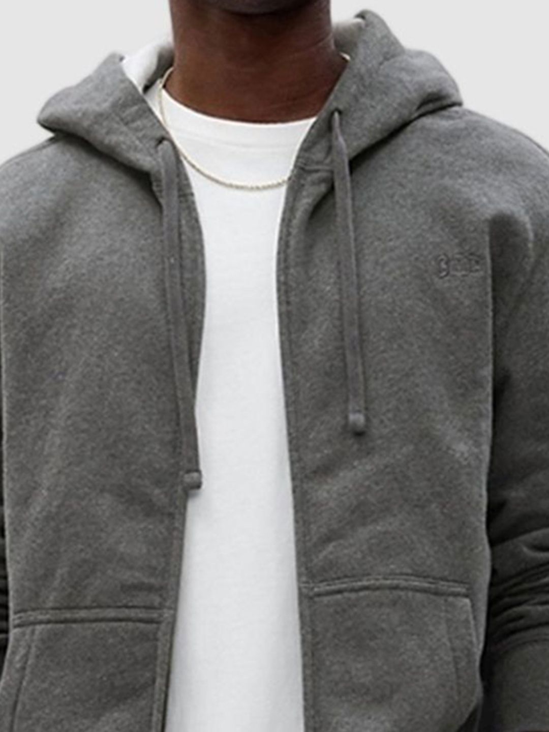 【即完売】Feels. THERMAL ZIP UP HOODIE GRAY Buy GAP Men Pure Cotton Full Zip Hoodie With Kangaroo Pockets
