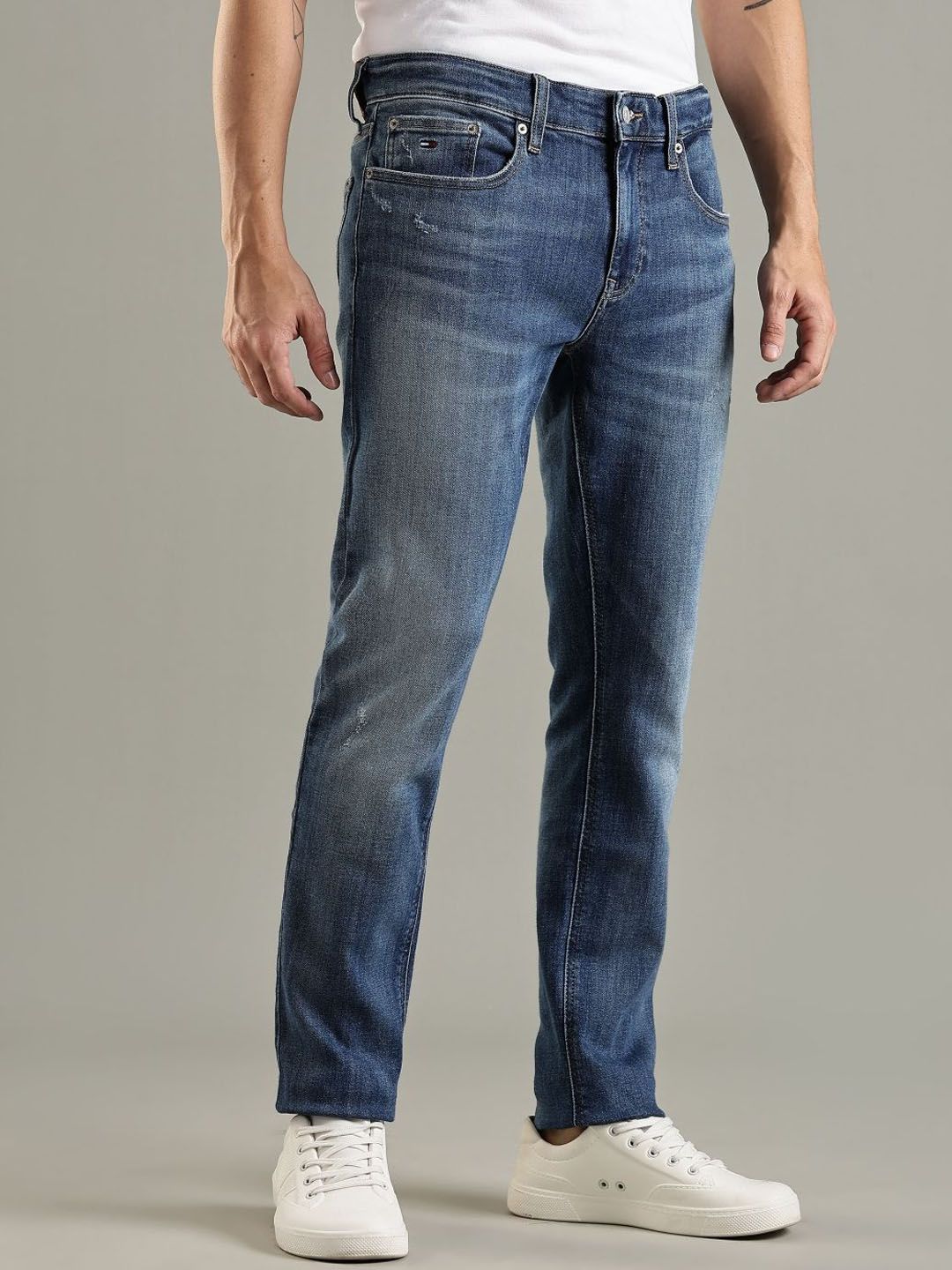 Europe Slim Fit Mid-Rise Heavy Fade Jeans