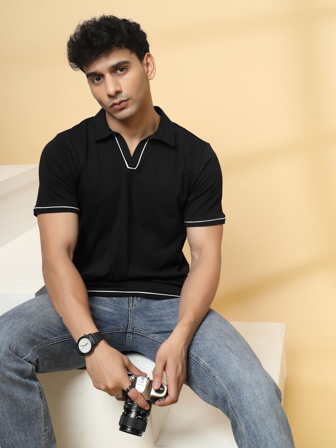 Rigo Polo Collar Cotton T-shirt