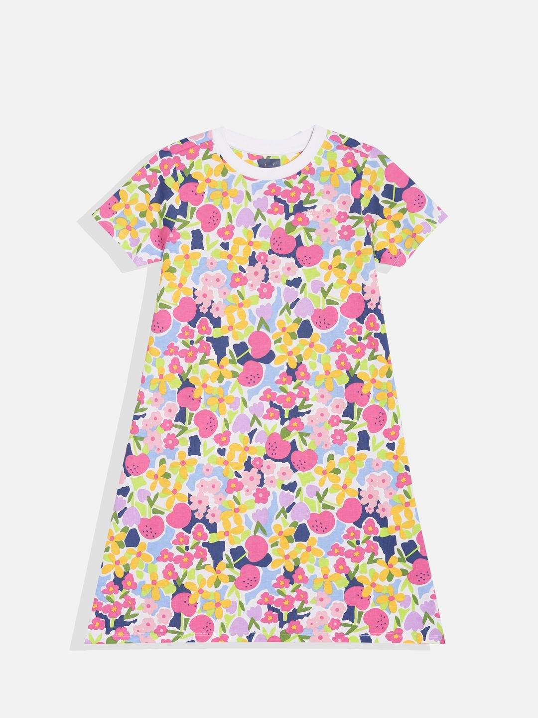 Allen Solly Junior Girls Cotton Floral Print T-shirt Dress