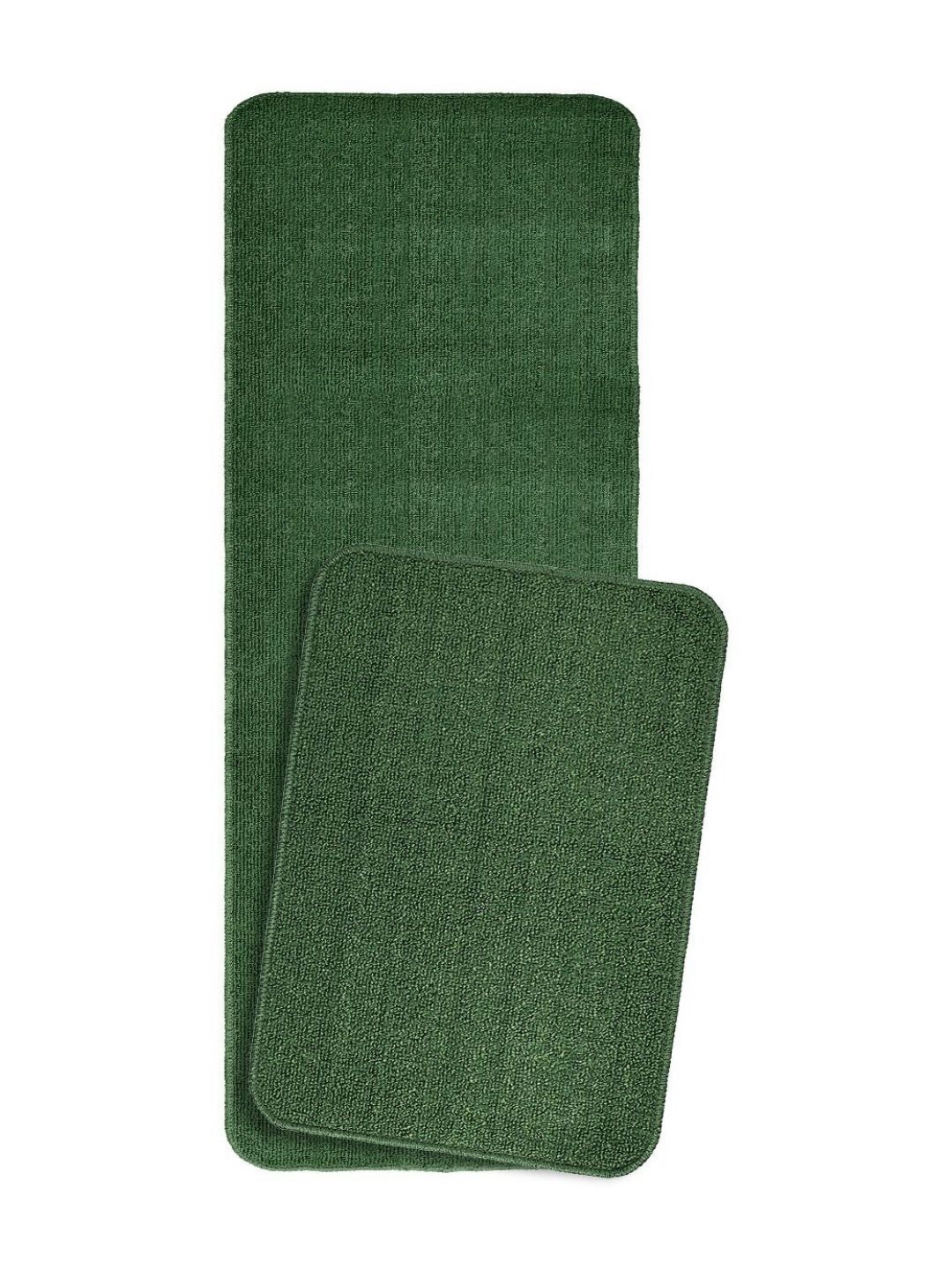 Saral Home 2-Pcs Green Anti-Skid Floor Runner&Doormat