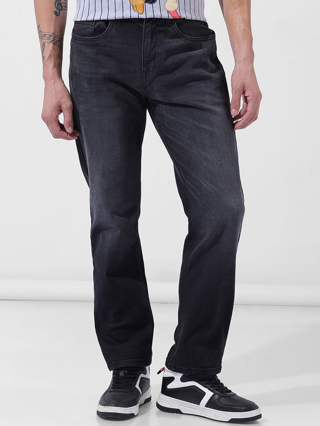 The Indian Garage Co Men Regular Fit Mid-Rise Jeans