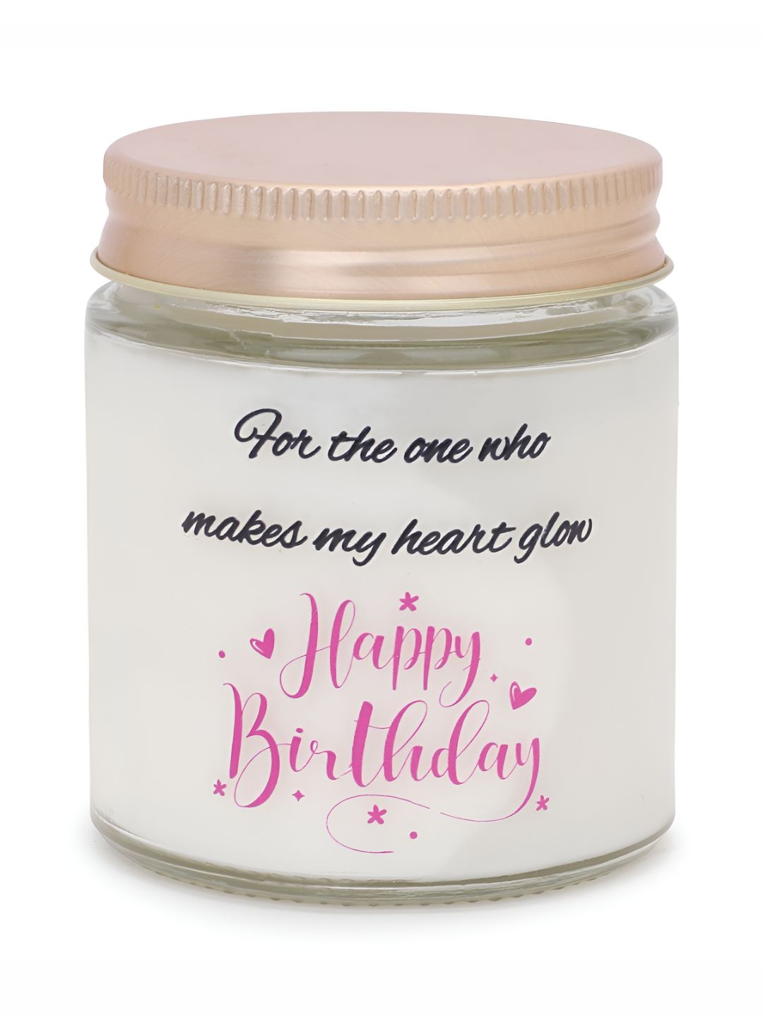 Akaar Dcor's Celebrate Birthday 1 Wick Lavender Conversational Geometric Jar Candles
