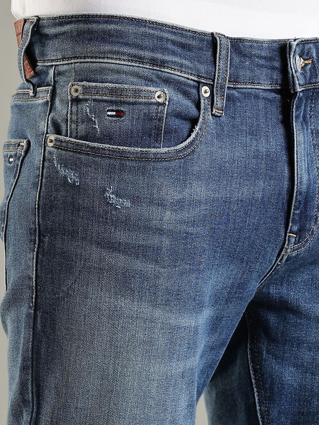 Europe Slim Fit Mid-Rise Heavy Fade Jeans