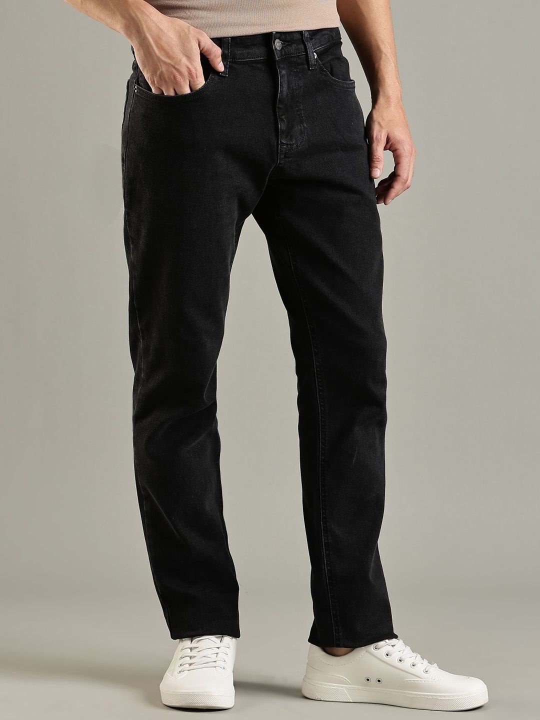Slim Fit Mid-Rise Cotton Jeans