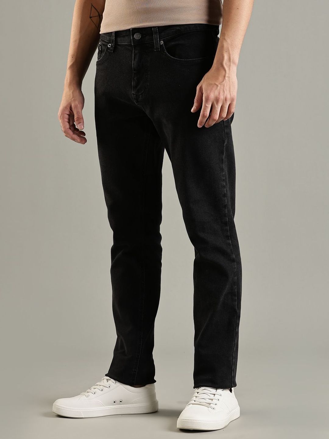 Slim Fit Mid-Rise Cotton Jeans