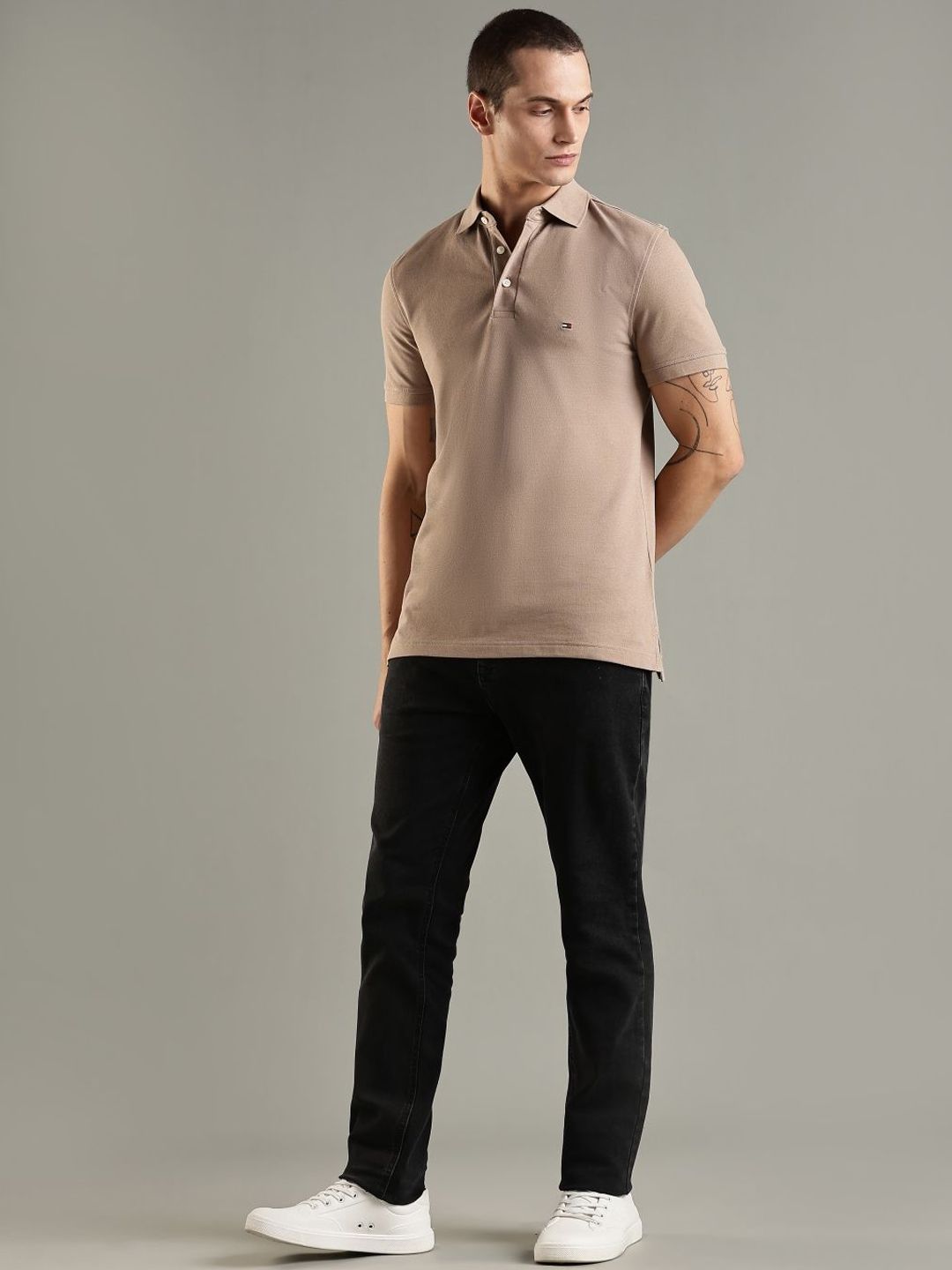 Slim Fit Mid-Rise Cotton Jeans