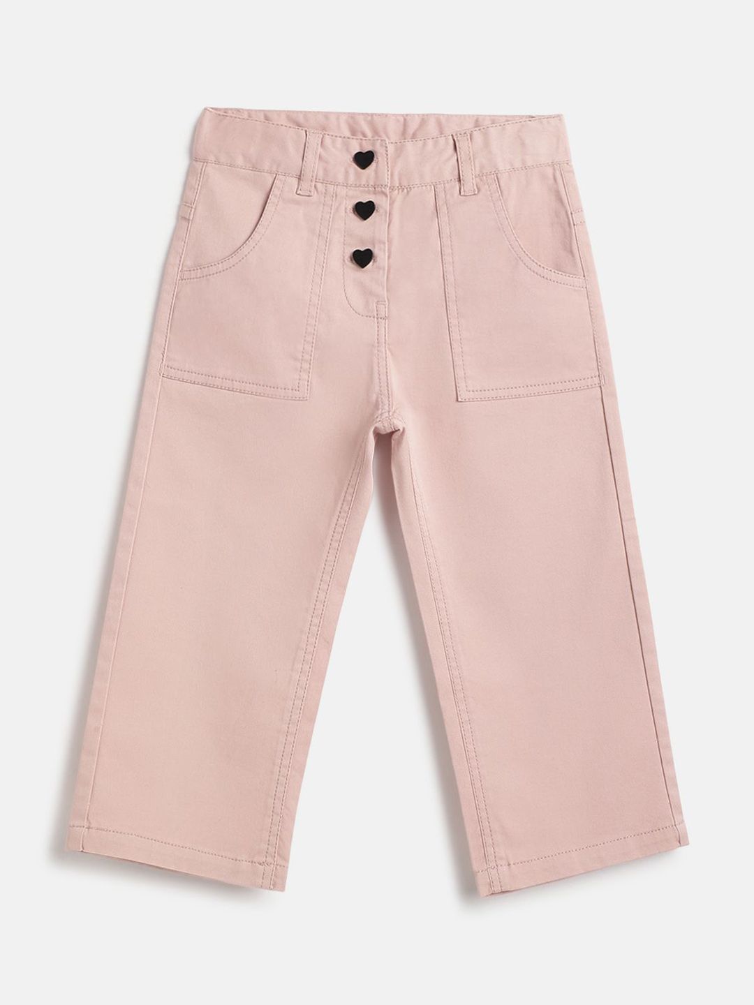 Chicco Girls Relaxed Regular Fit Mid-Rise Flat-Front Trousers