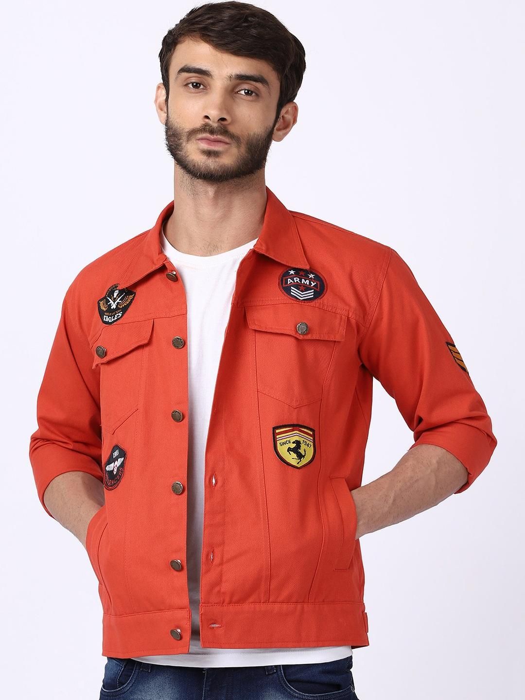 VOXATI Denim Spread Collar Jacket