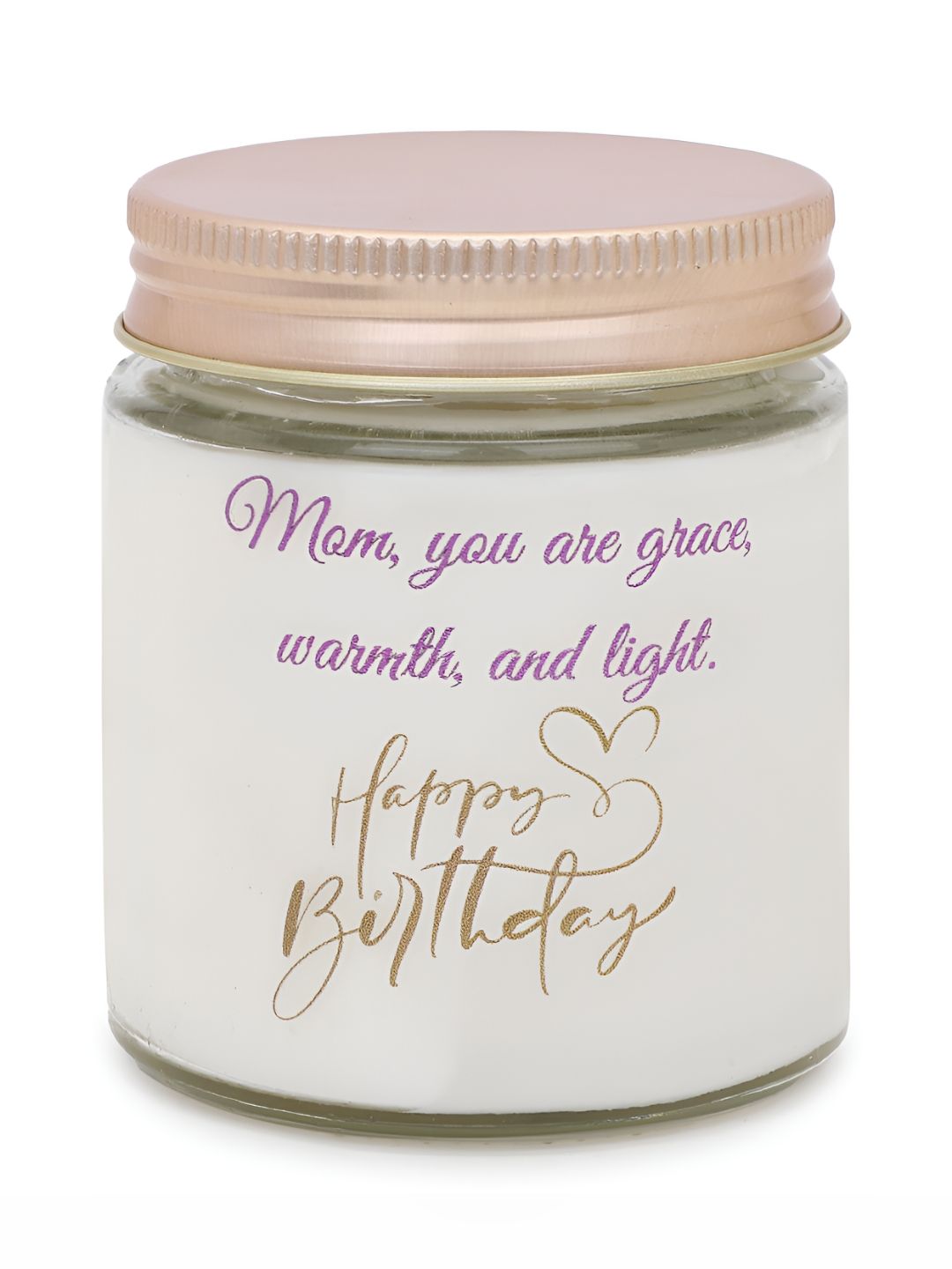 Akaar Dcor's Celebrate Mom's Birthday 1 Wick Lavender Conversational Geometric Jar Candles