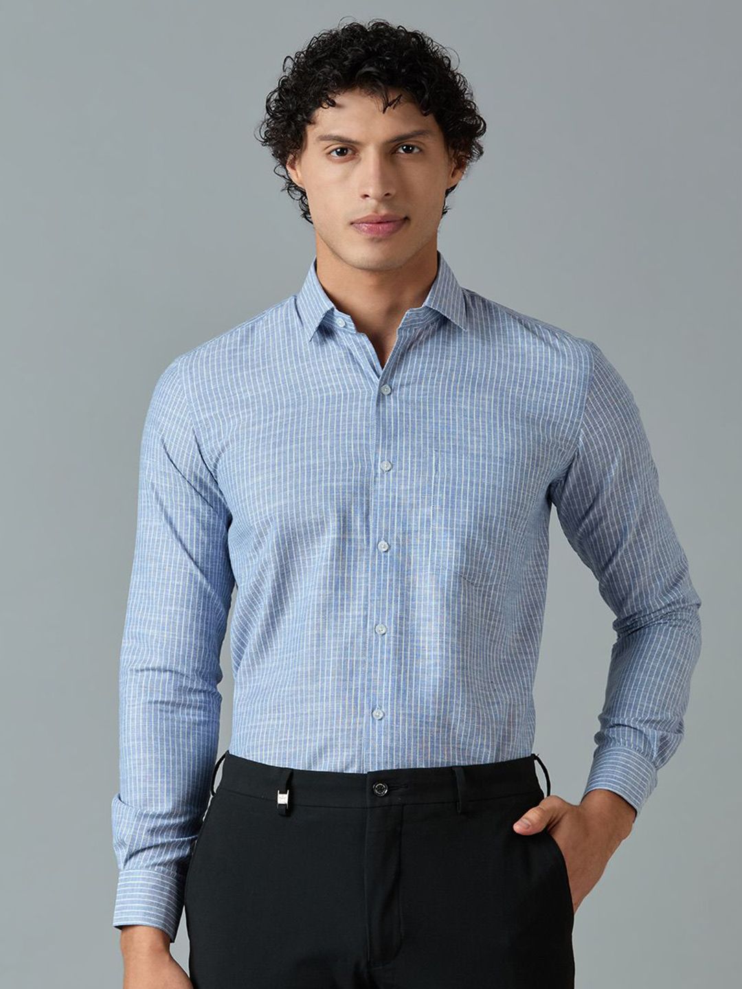 MARK & ALBERT Cotton Linen Formal Shirt