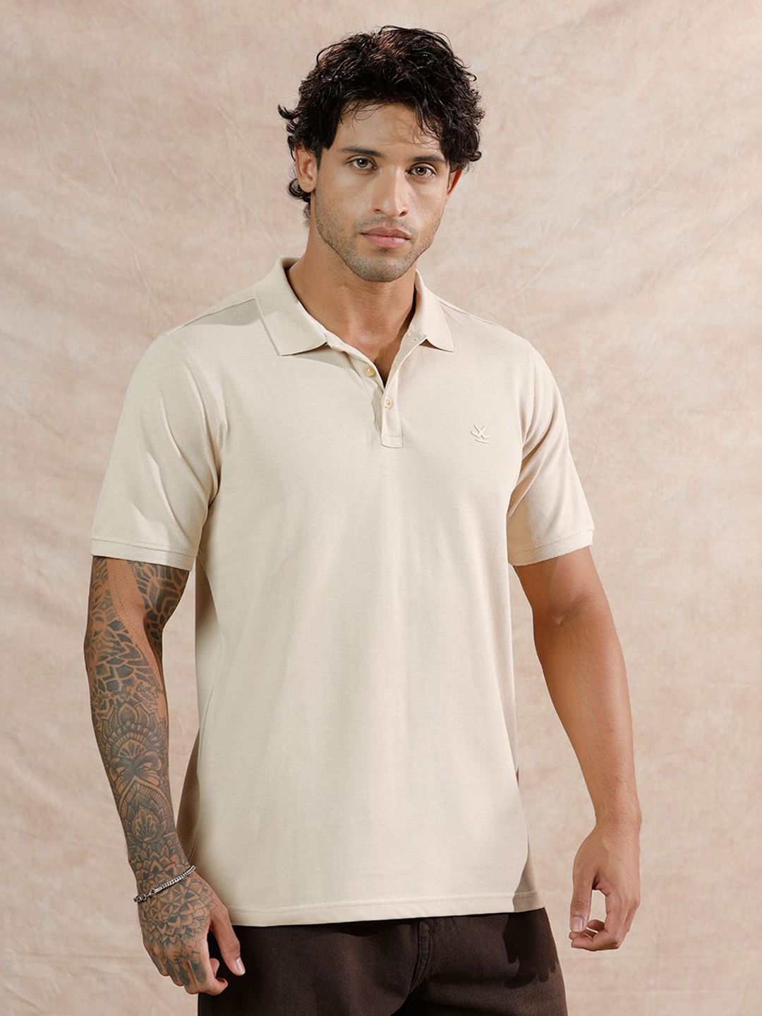 WROGN Polo Collar Cotton Slim Fit T-shirt