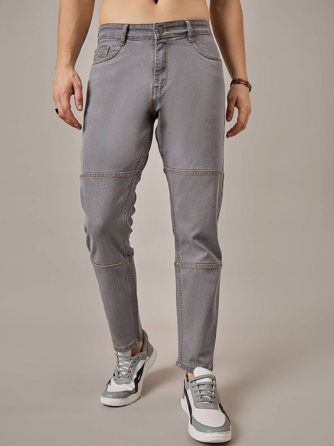 STUDIO NEXX Men Straight Fit Mid-Rise Stretchable Jeans