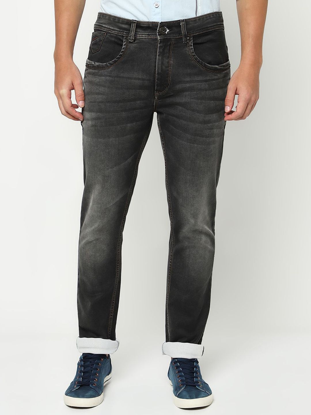 Crimsoune Club Men Slim Fit Mid-Rise Heavy Fade Jeans