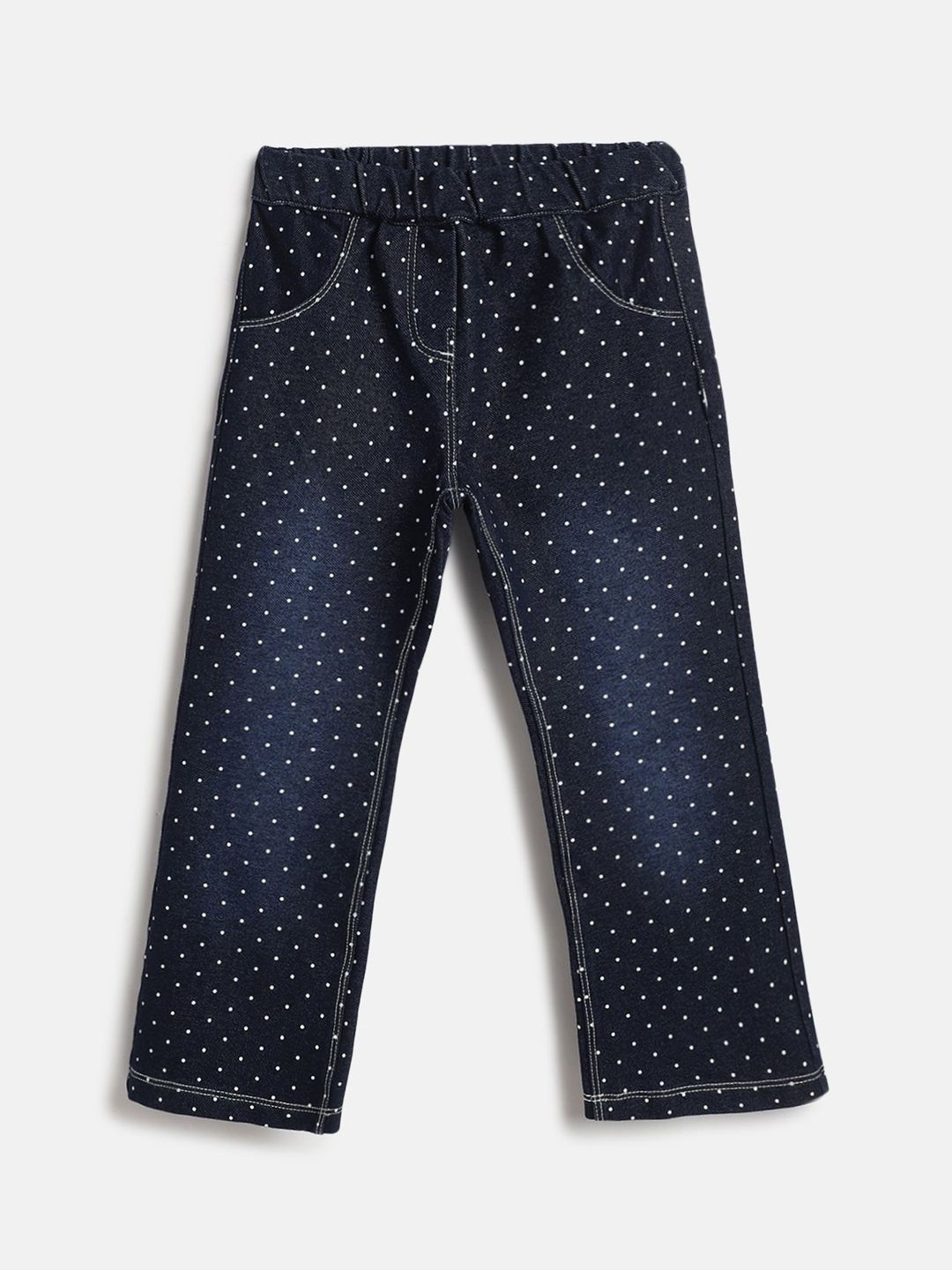 Chicco Girls Comfort Polka Dot Regular Fit Mid-Rise Jeans