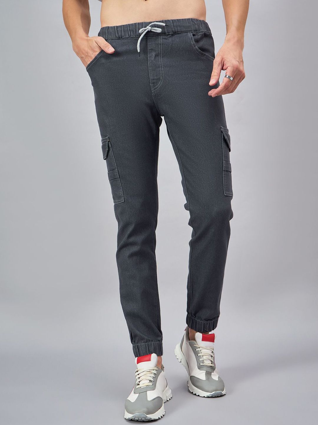 STUDIO NEXX Men Jogger Mid-Rise Cargo Styles Stretchable Jeans