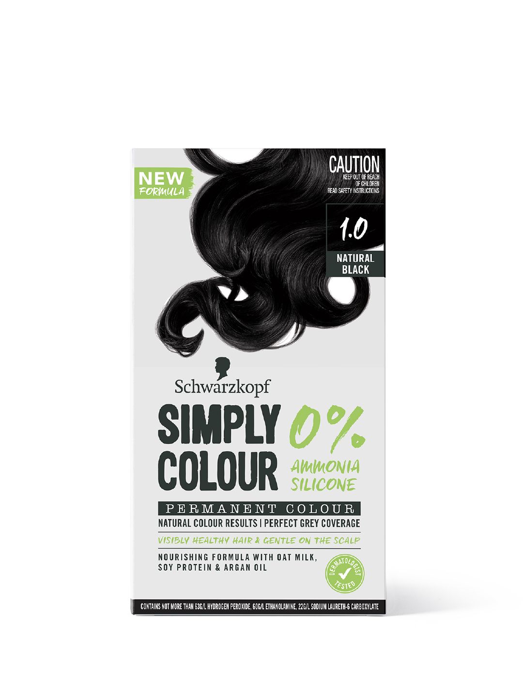 Schwarzkopf Schwarzkopf Simply Colour Permanent Hair Colour 142.5ml - Natural Black 1.00