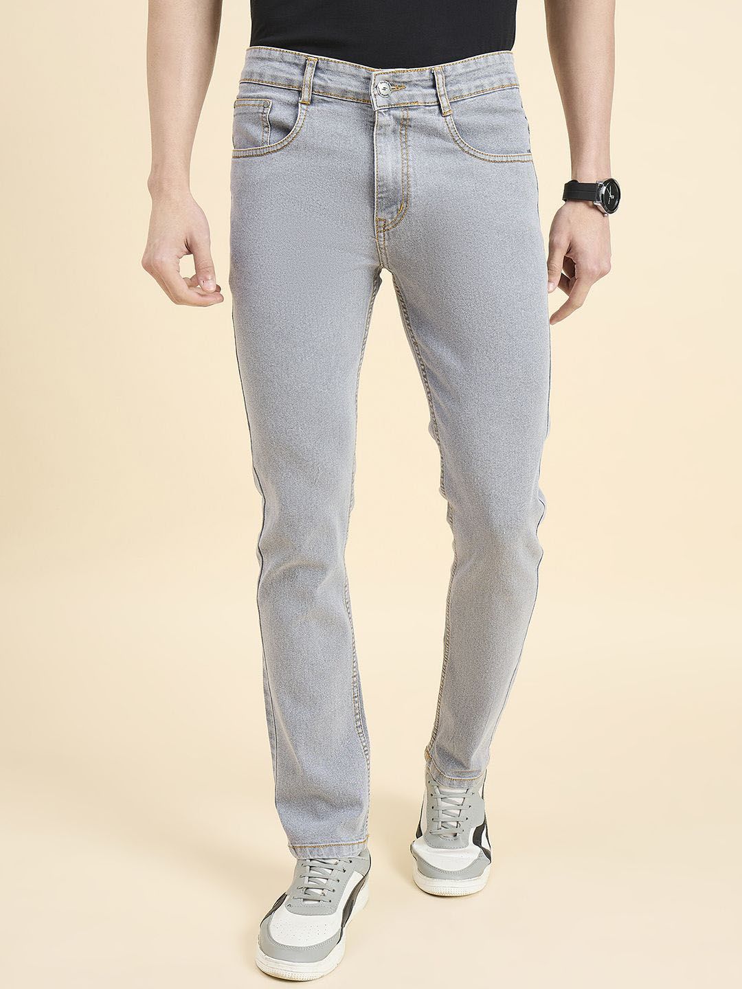 STUDIO NEXX Creta105 Men Regular Fit Mid-Rise Light Shade Jeans