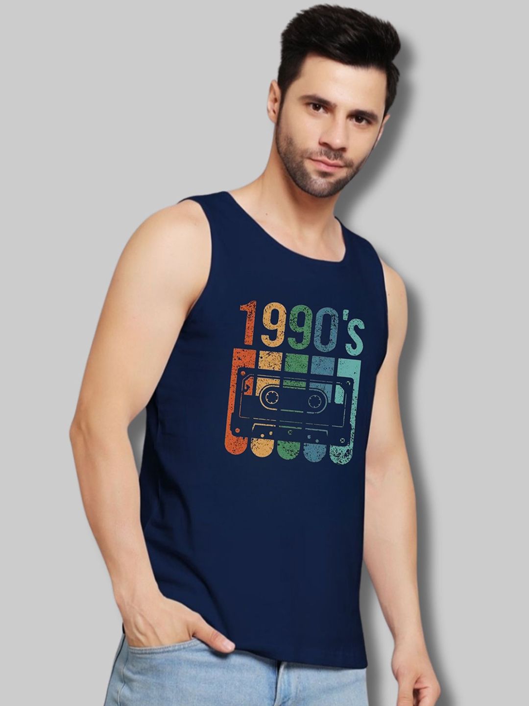 UpClothing Men Printed Cotton Innerwear Gym Vest