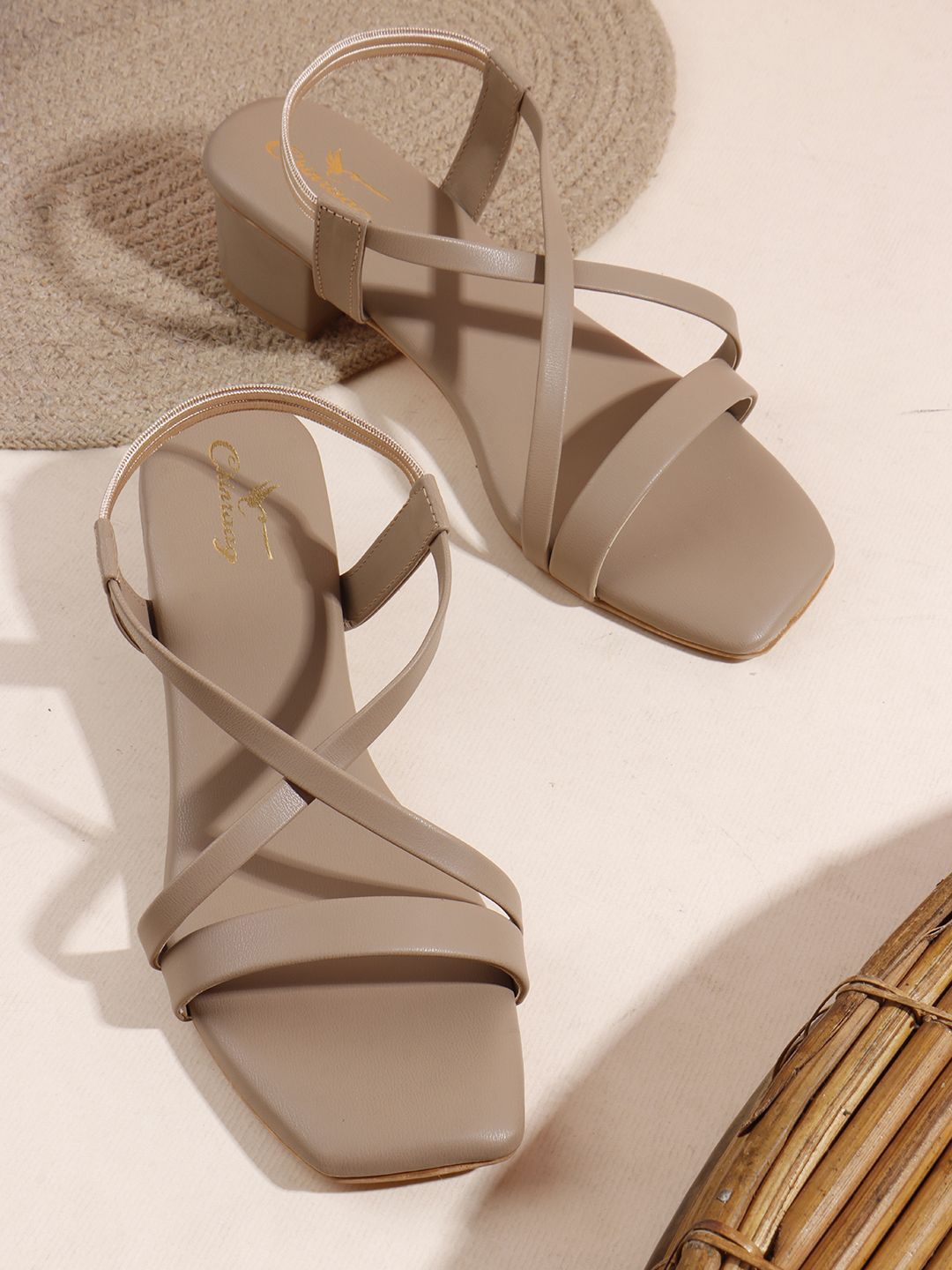 CHINRAAG CHINRAAG Women Open Toe Block Heel Sandals