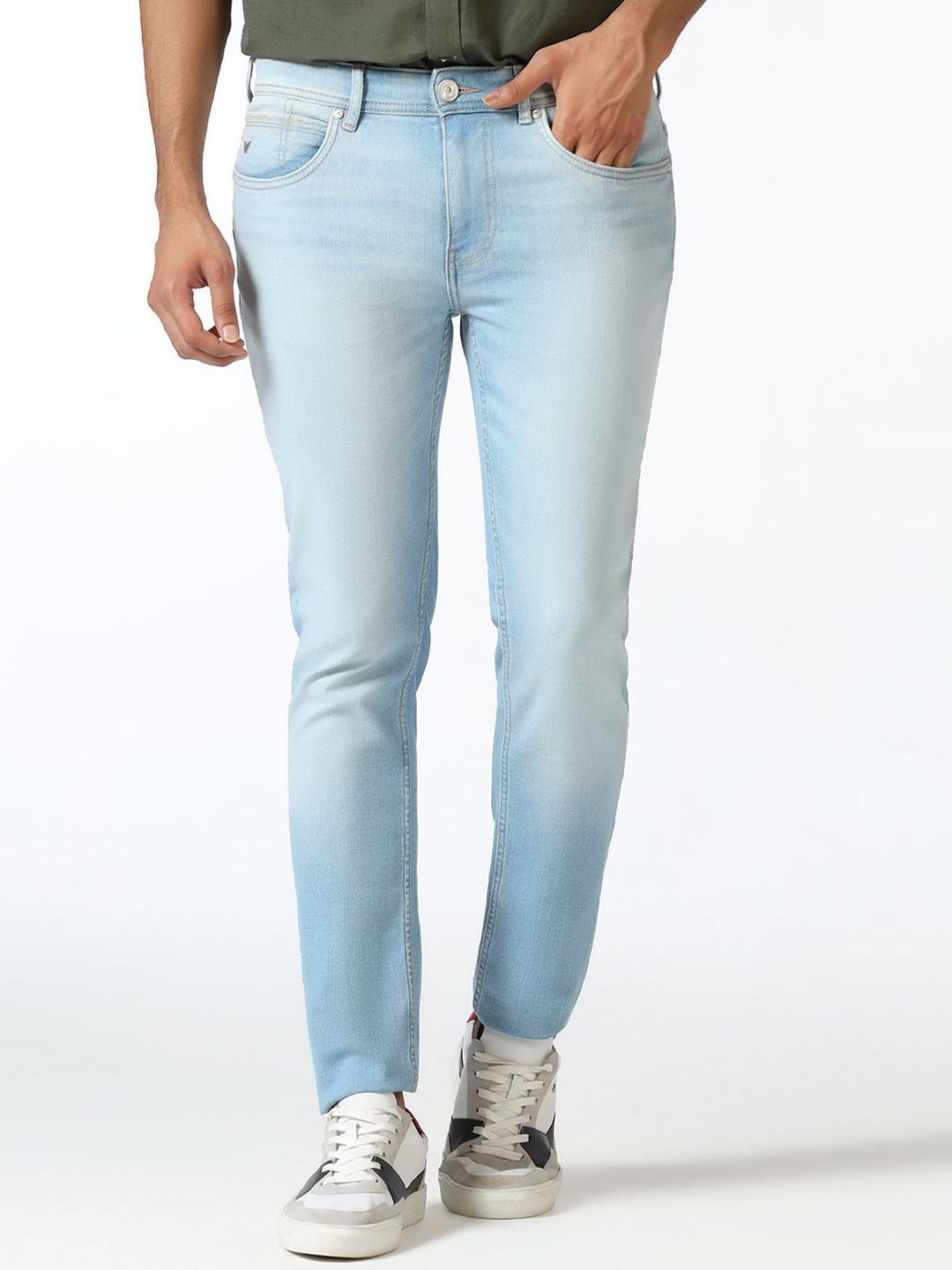 Blackberrys Men Skinny Fit Mid-Rise Light Fade Stretchable Jeans