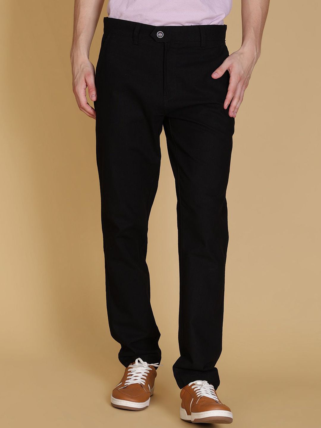 V-Mart Men Mid-Rise Cotton Trousers