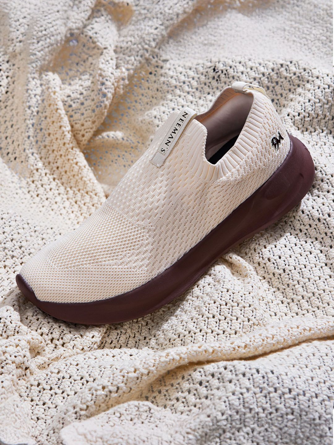 NEEMANS Knit Trainer Slip On Shoes For Men